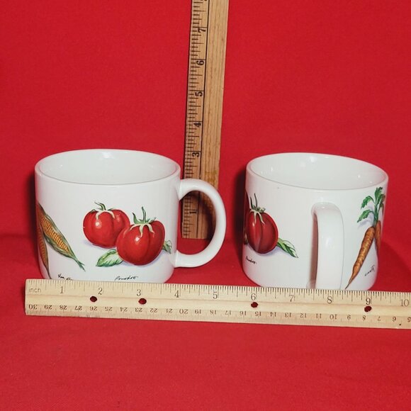 Tabletops Unlimited Fresh Vegetables Cup Mug Set of 2 - Picture 9 of 12